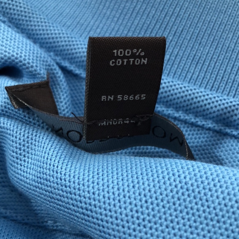 NORDSTROM NEW Blue Short Sleeve 100% Cotton Collared Polo Shirt Men’s Large NWOT - Picture 14 of 14